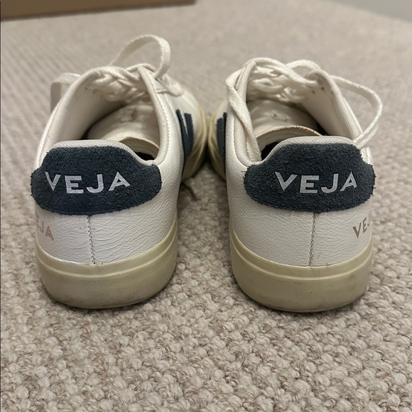 Veja White and Blue Campo Sneakers - Picture 3 of 5